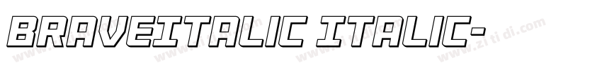 BraveItalic Italic字体转换